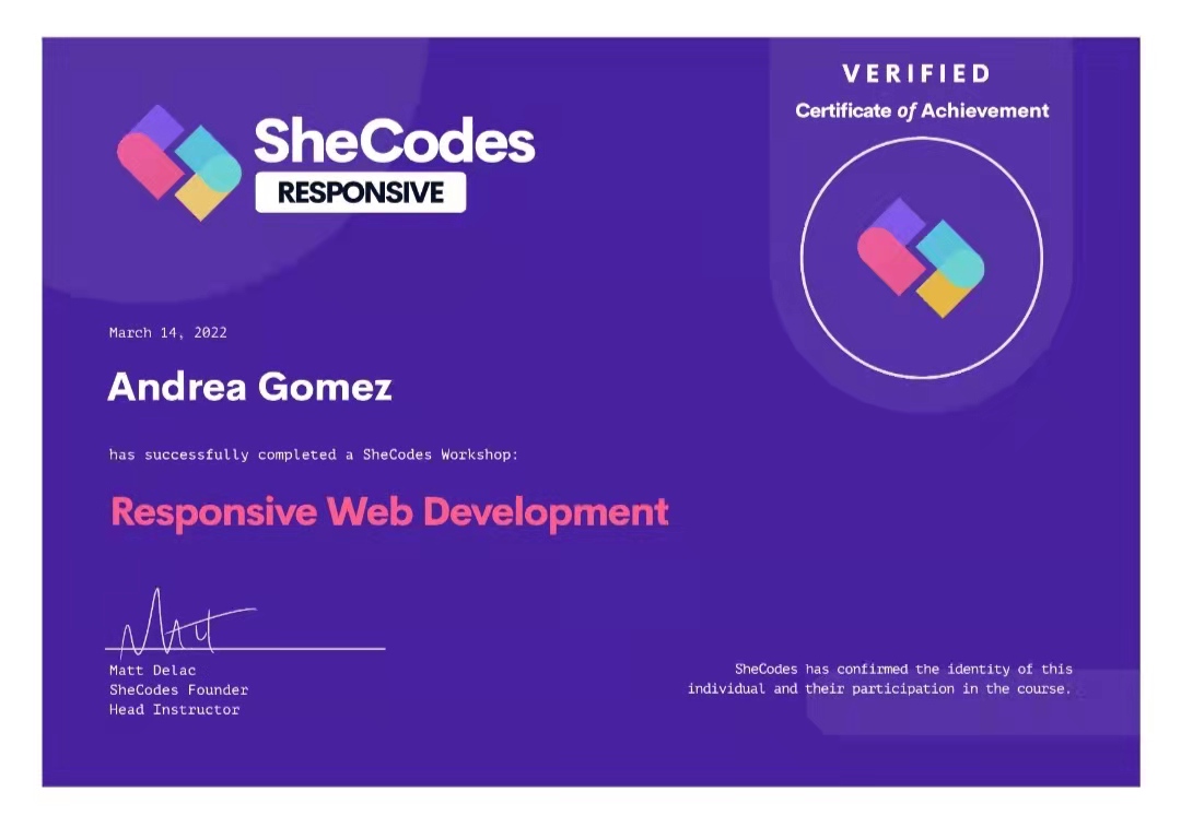 Certificate Responsive Web Development